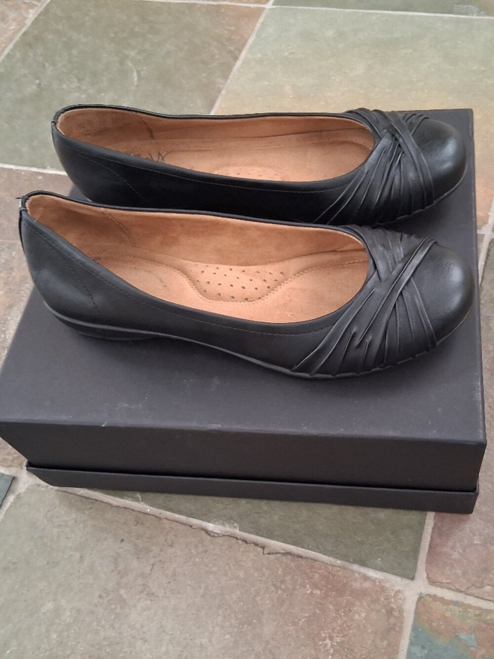 Natural soul Black Ballet Flat Shoe